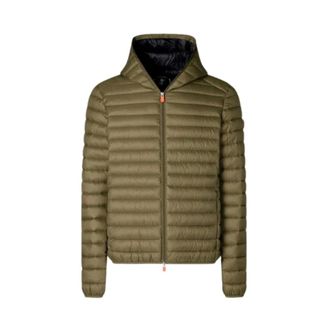 Save The Duck Winter Jackets, male, Green, Size: XL Olive Green Nylon Jacket