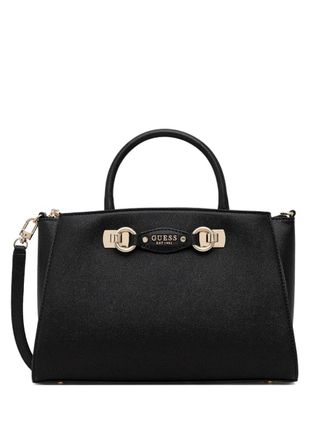 Guess Co Mimina logo-plaque tote bag - Black