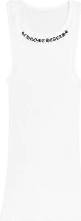 Chrome Hearts Canotta a coste con logo - Bianco