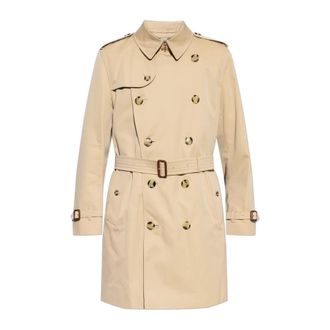 Burberry Double-breasted Kensington Trenchcoat met Riem - Heren - Trenchcoats - Beige - L - Katoen - Jassen