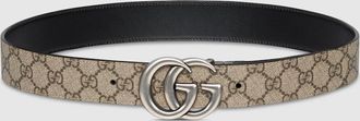 Gucci GG Marmont Reversible Belt, Beige, Canvas