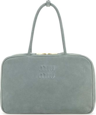 Miu Miu Powder Blue Suede Handbag