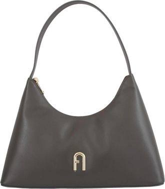 Furla Diamante Schoudertas - Dames - Schoudertassen - Grijs - ONE Size - Leer - Tassen