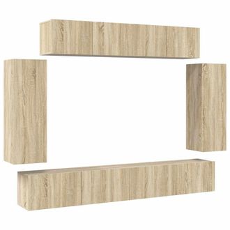 vidaXL Vidaxl - Set Di Mobili Porta Tv 6 Pz Rovere Sonoma In Legno Multistrato