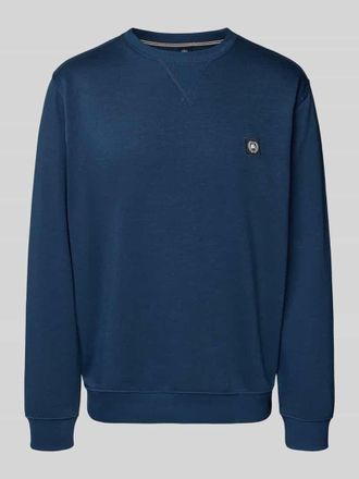 Lerros Sweatshirt mit Label-Patch in Blau, Gr&ouml;&szlig;e S