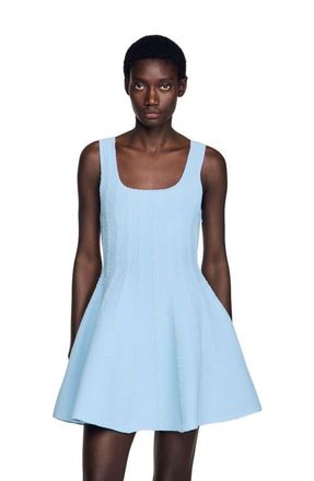 Sandro Beaded knit short dress in Sky Blue at Nordstrom, Size 38 Eu