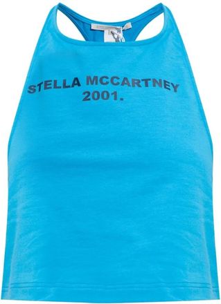 Stella McCartney Tanktop - Dames - Tops zonder mouwen - Blauw - S - Katoen - Tops