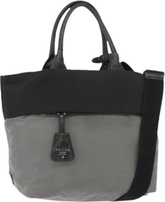 Prada Pre-owned Nylon Tote Bag - Dames - Vintage Shopper - Grijs - ONE Size - Nylon - Vintage
