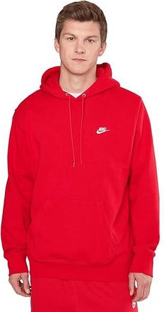 Nike Club Fleece Pullover Hoodie Mens Clothing University Red/University Red/White : 2XL, Cotton/Polyester