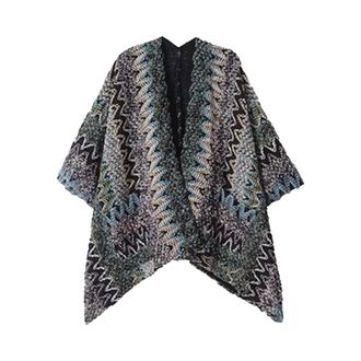 Generic Lace Shawl for Women Ponchos For Women Shawl Wrap Fall Clothes Open Front Boho Buffalo Cardigan Oversized Plaid Cape Sweater Tassel Tapestry Coats for