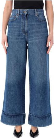 Valentino Garavani Denim Broek - Dames - Loose Fit Jeans - Blauw - W30 - Denim - Jeans