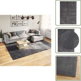 vidaXL Tappeto per camera da letto - vidaXL Tappeto Pelo Corto HUARTE Morbido Lavabile Antracite 200x280 cm - Tappeto per corridoi