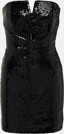 Rebecca Vallance Denise sequined strapless minidress