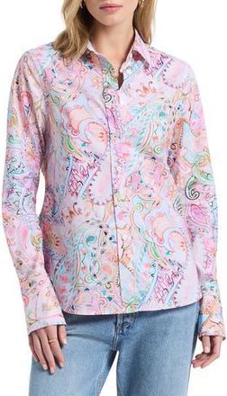 Robert Graham Priscilla Long Sleeve Woven Shirt in Pink Multi at Nordstrom Rack, Size X-Small