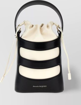 Alexander McQueen mini leather bucket bag
