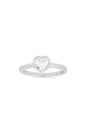 Queen Jewels Sterling Silver Bezel Set Heart Ring at Nordstrom Rack, Size 8