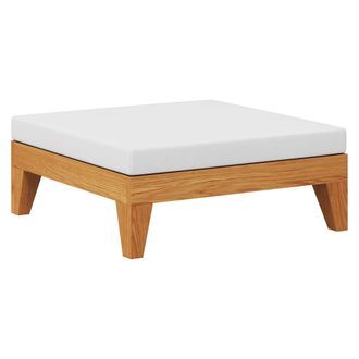 vidaXL Reposapi&eacute;s Modular Y Coj&iacute;n Crema Madera Maciza De Acacia Vidaxl