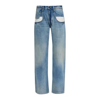 Maison Margiela Straight Jeans, female, Blue, Size: W29 Straight-leg Jeans