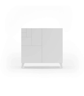 HERDASA Herdasa - Zapatero Modelo 512 Acabado Blanco, 90x90x27 (alto X Ancho X Fondo)