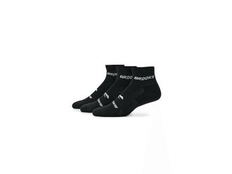 Brooks Run-In Quarter 3-Pack Quarter Length Socks Shoes Black/Brooks : SM (US Womens Shoe 4-6.5), Nylon/Polyester/Spandex