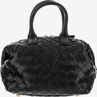 Bottega Veneta Womens Mini Bauletto Bag Black Leather Handbags Hand