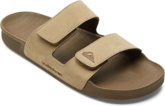 Quiksilver Sandale QUIKSILVER Rivi Leather, Herren, Gr. 10 (43), beige (tan 1), Obermaterial:Obermaterial: Leder / Aussensohle: Gummi;, Schuhe Sandale