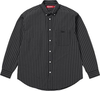 SUPREME FW25 Pinstripe Shirt Black SUP-FW25-142-BLK