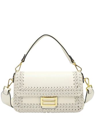 Tiffany & Fred Italian Leather Hand-Woven Shoulder Bag
