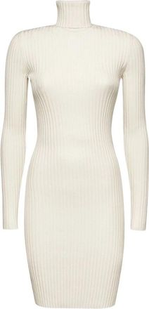 Wolford Merino Rib Jurk - Dames - Kleedjes - Wit - L - Katoen - Kleedjes