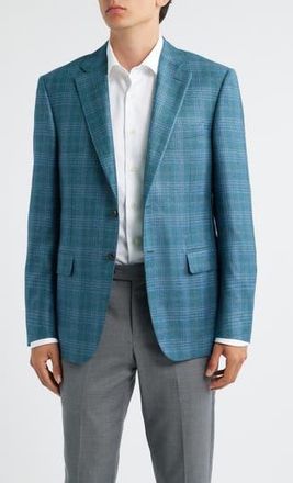 Canali Siena Regular Fit Green Plaid Silk & Cashmere Sport Coat at Nordstrom Rack, Size 46 Us / 58 Eu Regular