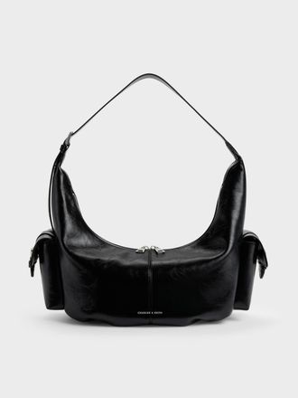 Charles & Keith Large Bessie Side-Pocket Hobo Bag