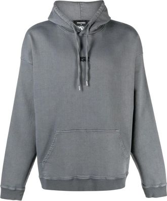 Dsquared2 Logo Print Hoodie - Heren - Hoodies - Grijs - XL - Katoen - Hoodies & sweatvesten