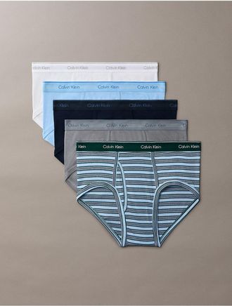 Calvin Klein Mens Cotton Classics 5-Pack Brief - Multi - XL