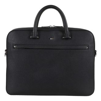 HUGO BOSS Ray S Doc Case N - Heren - Laptoptassen - Zwart - ONE Size - Leer - Tassen