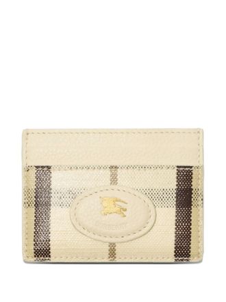 Burberry logo-patch card holder - Neutrals
