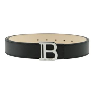 Balmain Belts, male, Black, Size: 110 CM Elegant Leather Belt
