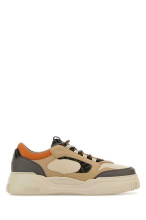 Fendi Multicolor Leather And Canvas Fendi Force Sneakers