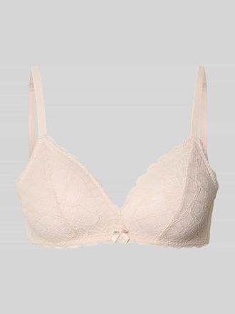 Jake*s Casual Triangel-BH mit Spitze und Schleifen-Detail in Ecru, Gr&ouml;&szlig;e XS