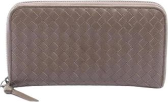 Bottega Veneta Pre-owned Wallets, female, Gray, Size: ONE SIZE Pre-owned Vintage Long Wallet (bi-fold)