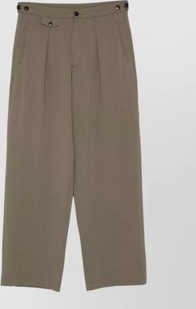 Emporio Armani pleated front wide leg trousers side pockets