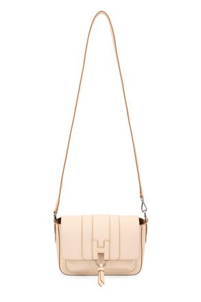 Hogan Womens Shoulder Bag Trend Flap Beige Leather