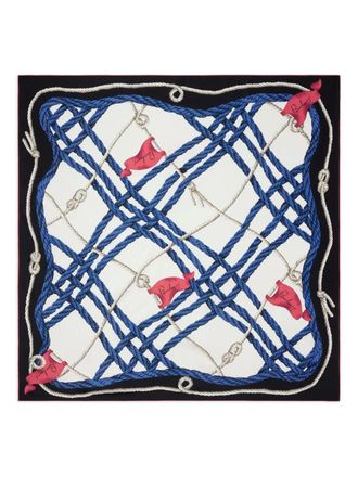 Burberry Geruite zijden sjaal - Blauw