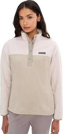 Columbia Bentontm Springs 1/2 Snap Pull Over II Womens Coat Safari/Dark Stone : 2XL, Nylon
