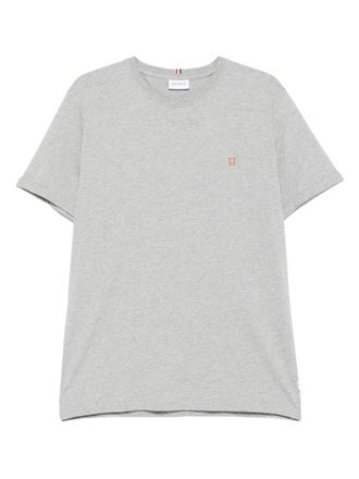 Les Deux T-shirt met geborduurd logo - Grijs