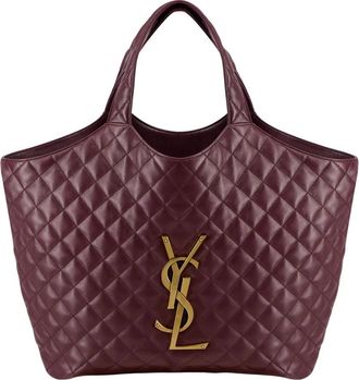 Saint Laurent Icare Tote - Dames - Shoppers - Rood - ONE Size - Leer - Tassen