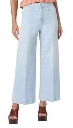 Paige Harper Ankle Cropped Jean In Fleur De Mer