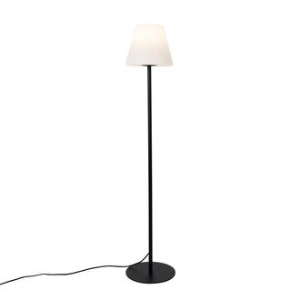 QAZQA Moderno L&aacute;mpara De Pie De Exterior Inteligente Negra Con Wifi A60 - Virginia Acero Inoxidable Alargada /ovalada Adecuado Para Led Max. 1 X 9 Watt - Qa