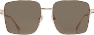 Ferragamo Green Square Ladies Sunglasses SF330S 752 57
