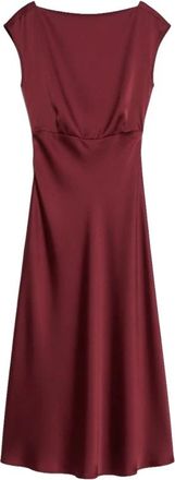 Pennyblack Satin Draped Dress - Dames - Casual kleedjes - Rood - M - Polyester - Kleedjes