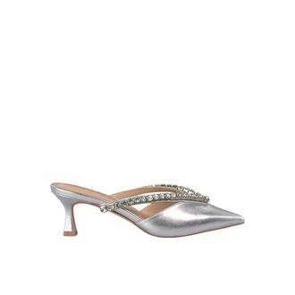 Alma En Pena Heeled Mules, female, Gray, 8 UK, Slingback kitten shoe